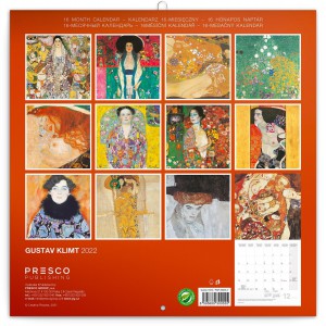 Lemeznaptr Gustav Klimt 2024, 30  30 cm (naptr)