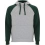 Roly Badet gyerek kapucnis pulver, Heather grey, Bottle green